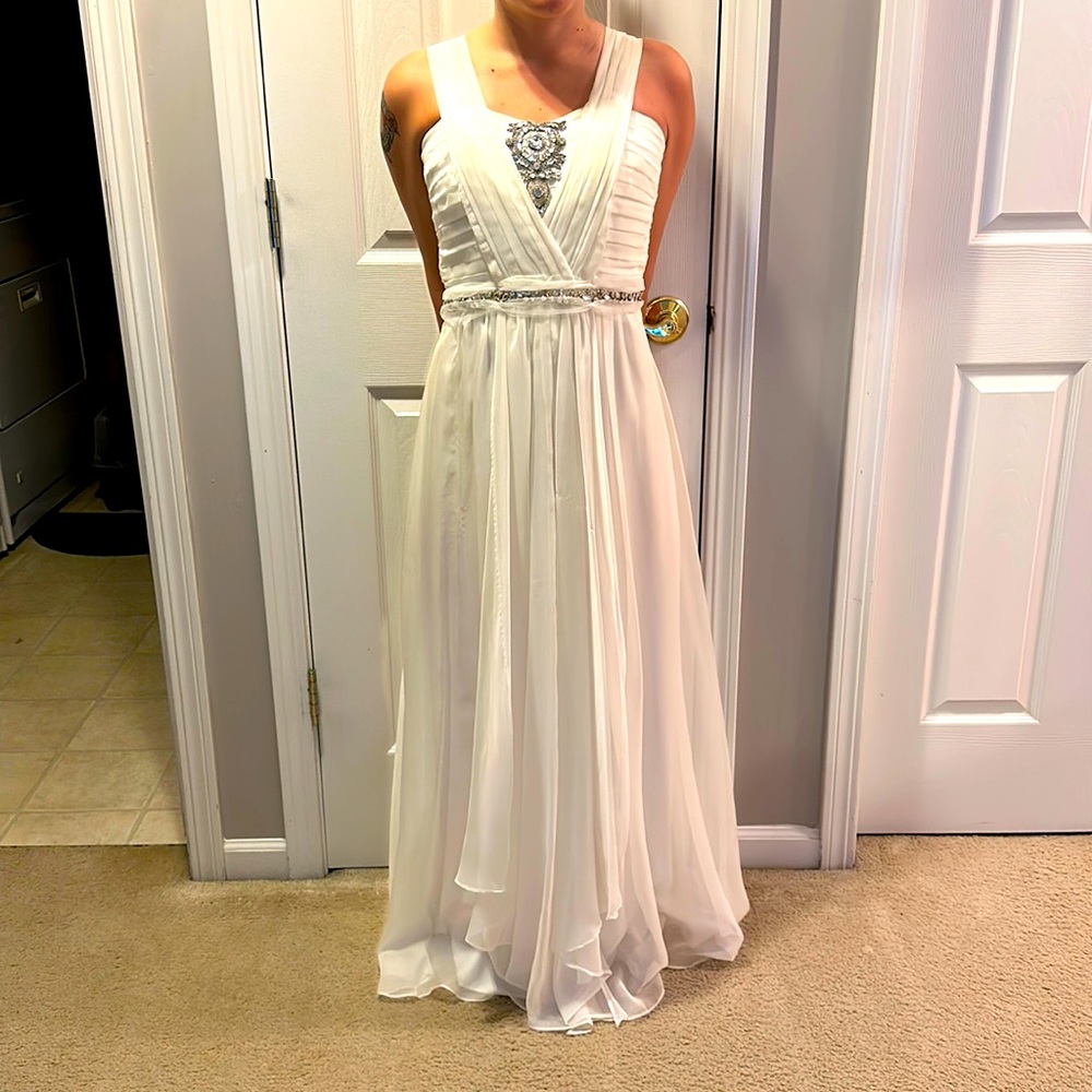 White prom dress